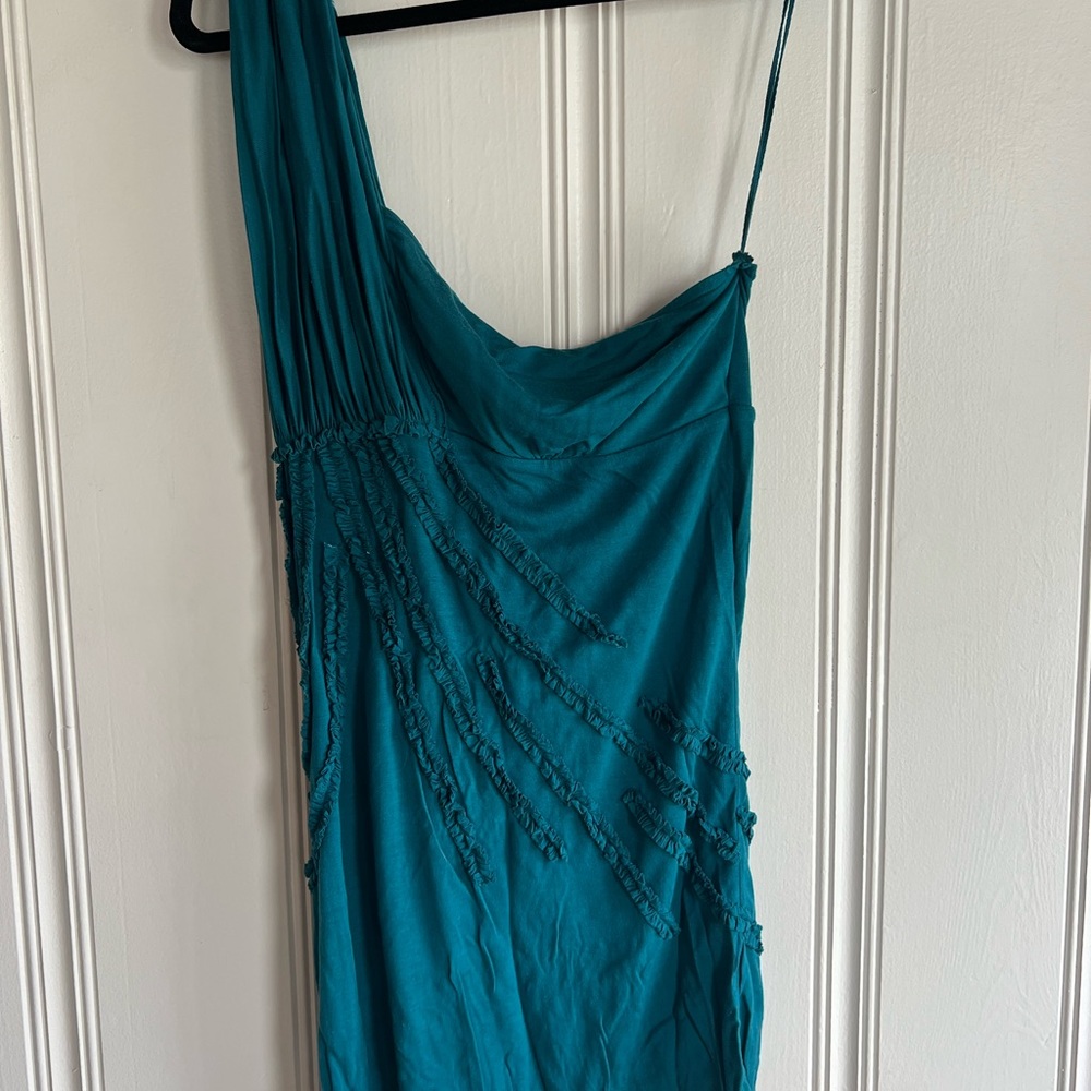 NWT FREE PEOPLE- Turquoise One Shoulder Tank Top